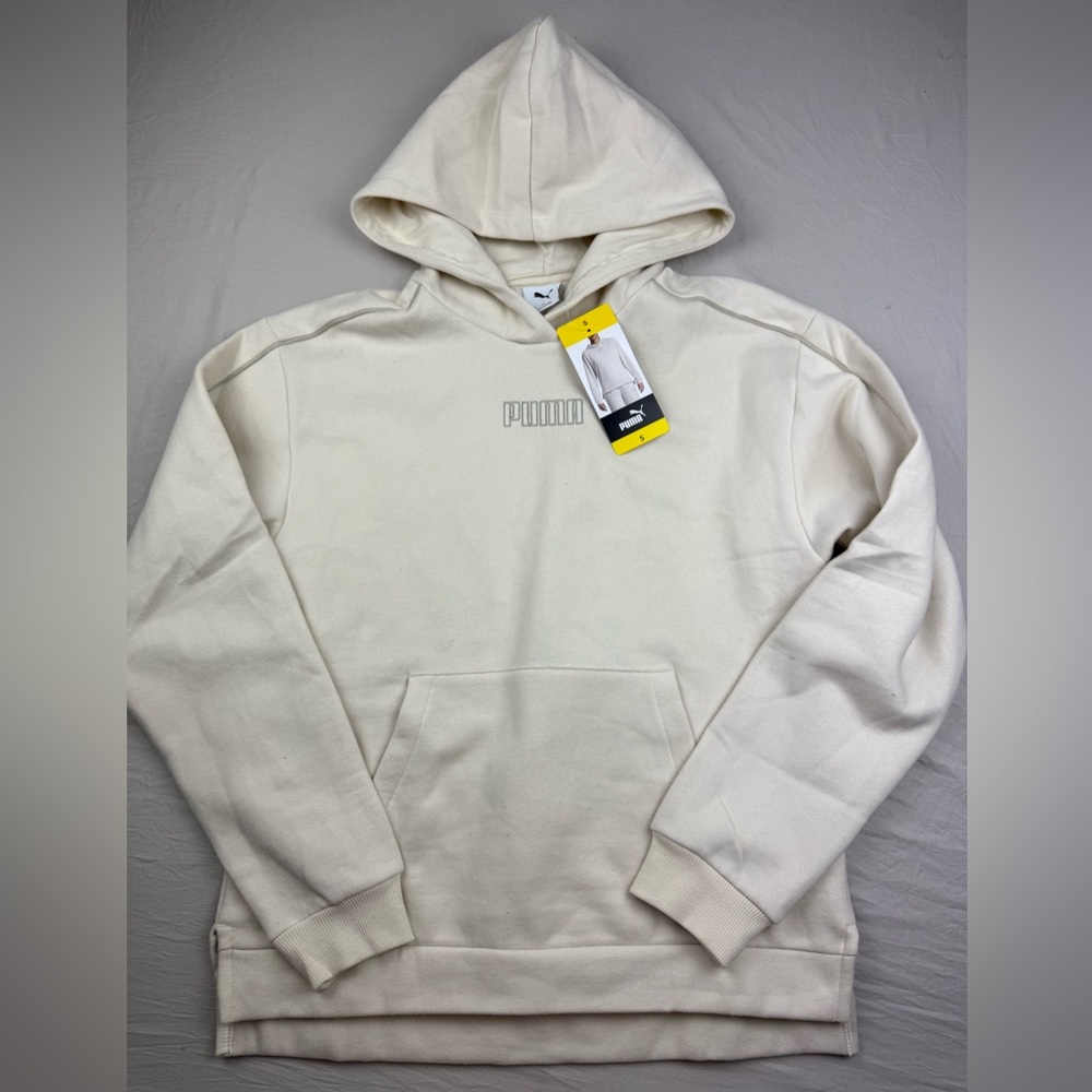 Puma women’s Cream Hoodie pullover sweatshirt new size small